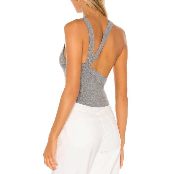 Runwaylove E3697 high street backless rib sexy design tank