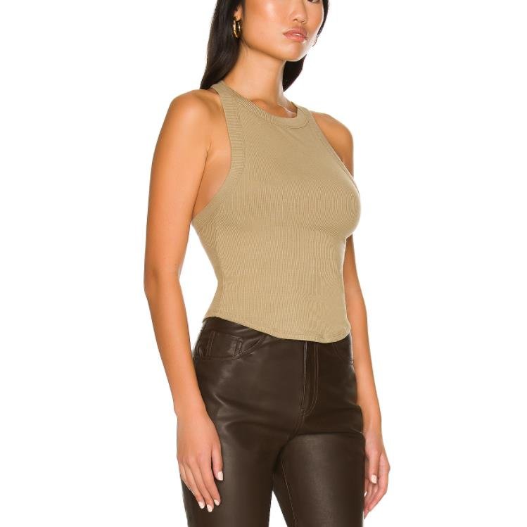 Runwaylove E3697 high street backless rib sexy design tank