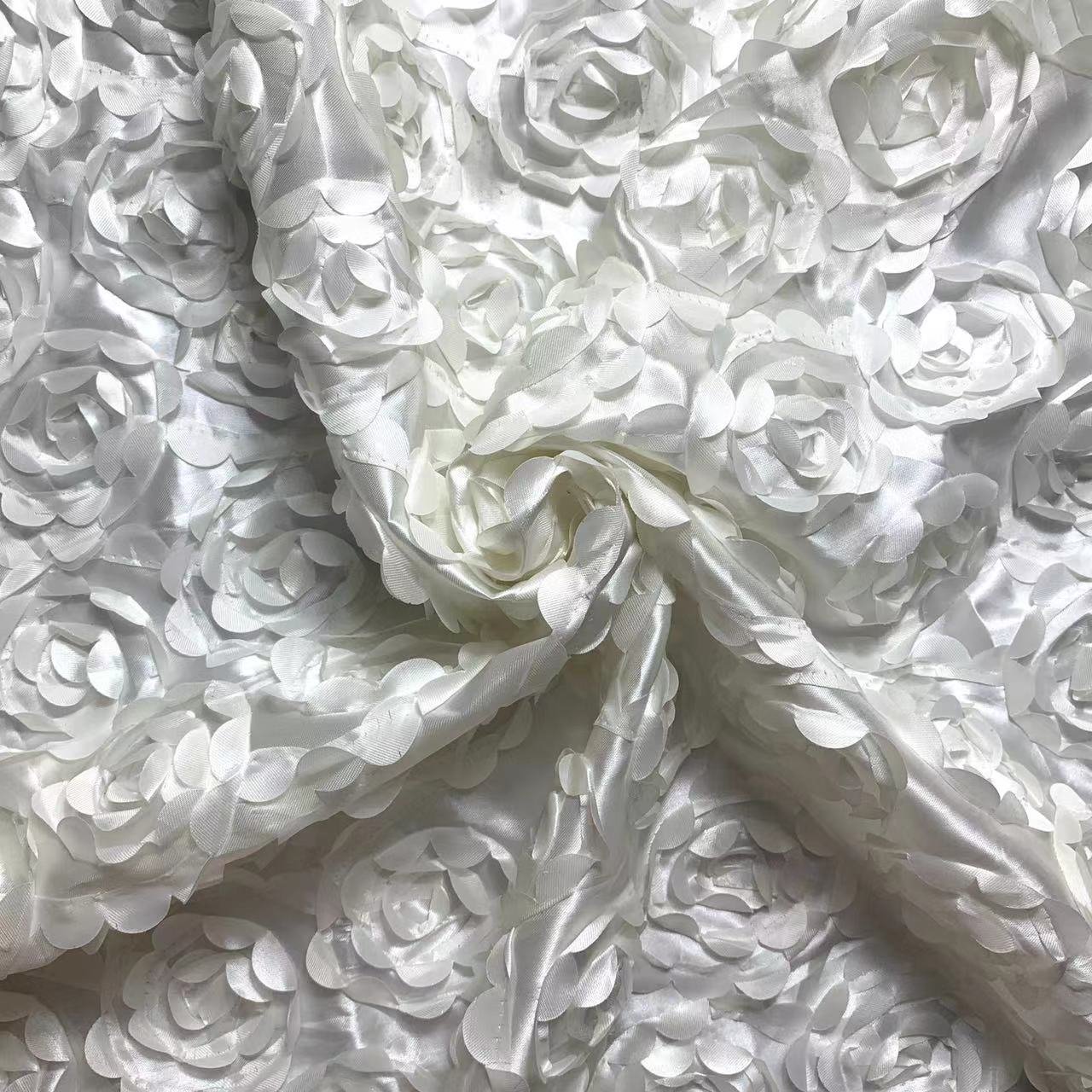 2022 hot sales embroidery fabric 3D flower lace fabric for dress