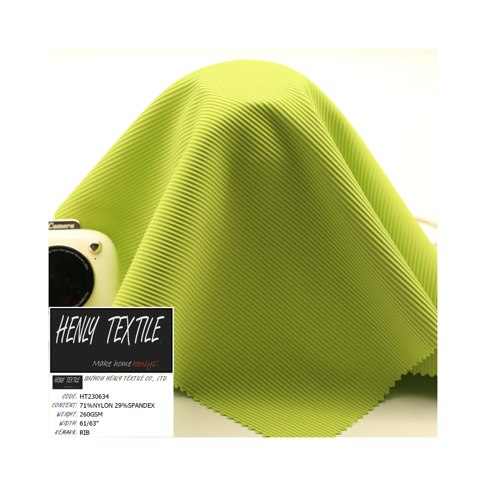 HT230634 71%NYLON 29%SPANDEX 230GSM RIB FABRIC FOR CUFF