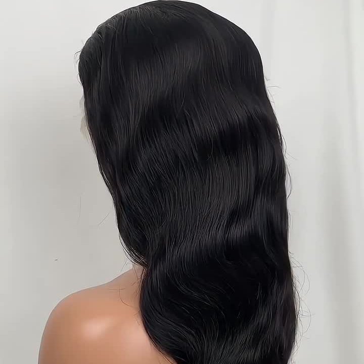 150% 180% Density Hair Black Natural Color Body Wave Human Hair 4x4 Transparent Lace Front Wigs For Women Vietnamese Hair Wig