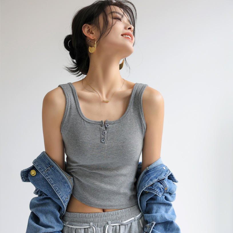 2024 custom logo sexy ladies white womens cotton black white ribbed crop top tank for women