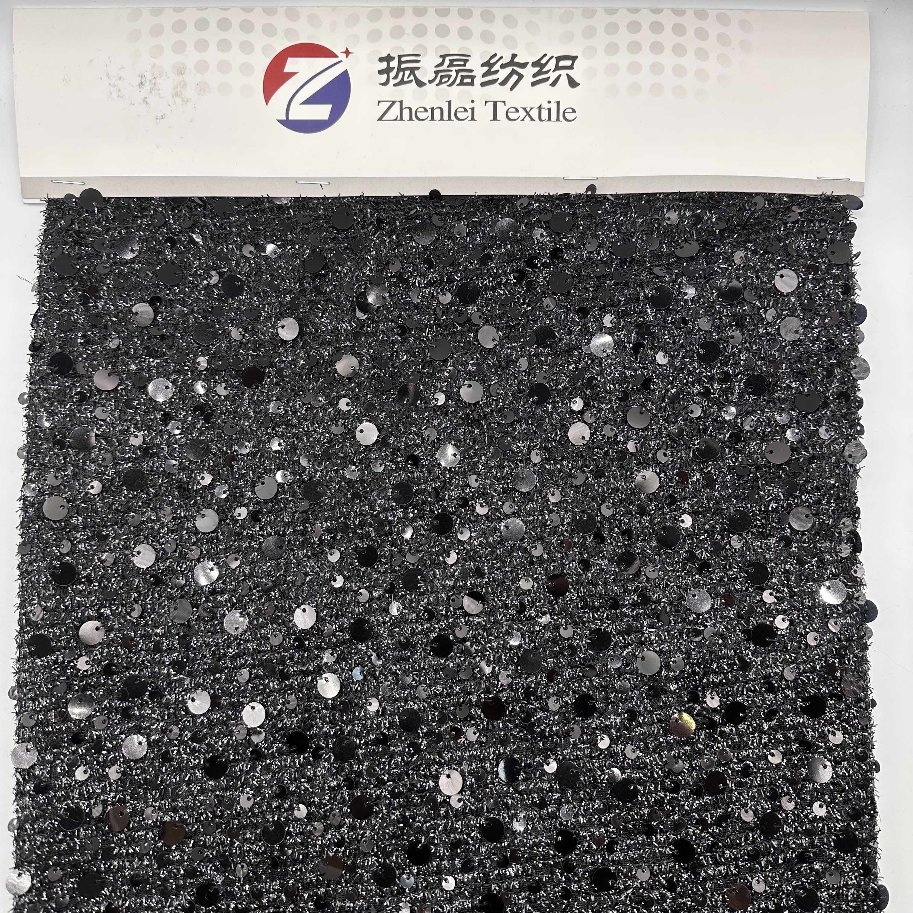 Wholesale designer fashion 100%polyester 160gsm embroidery sequin lace fabric for women dress