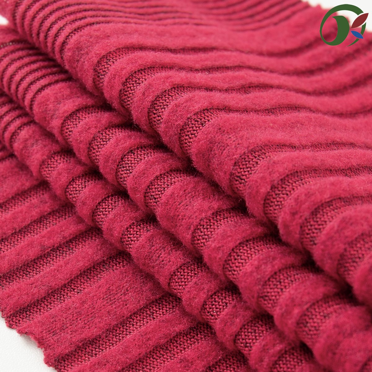 Irregular velvet polyester spandex ribbed knitted fabric suitable for T-shirts