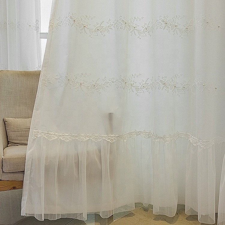 European Luxury Sheer Match Curtain Fabric for Home Decor