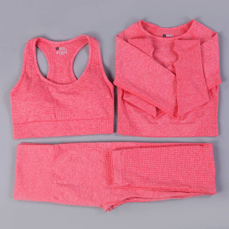 Custom One Shoulder Animal Print Knit Yoga Set Women Long Sleeve Seamless Ribbed Yoga Set