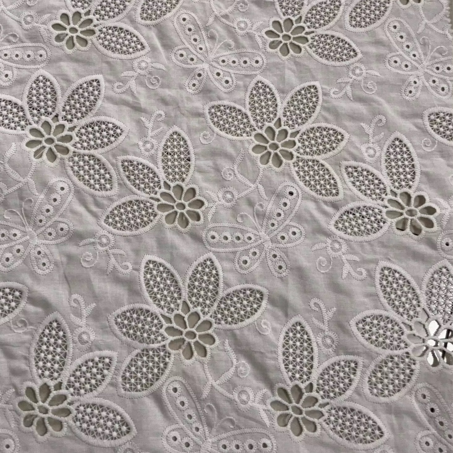 New 100% cotton laser embroidery fabric