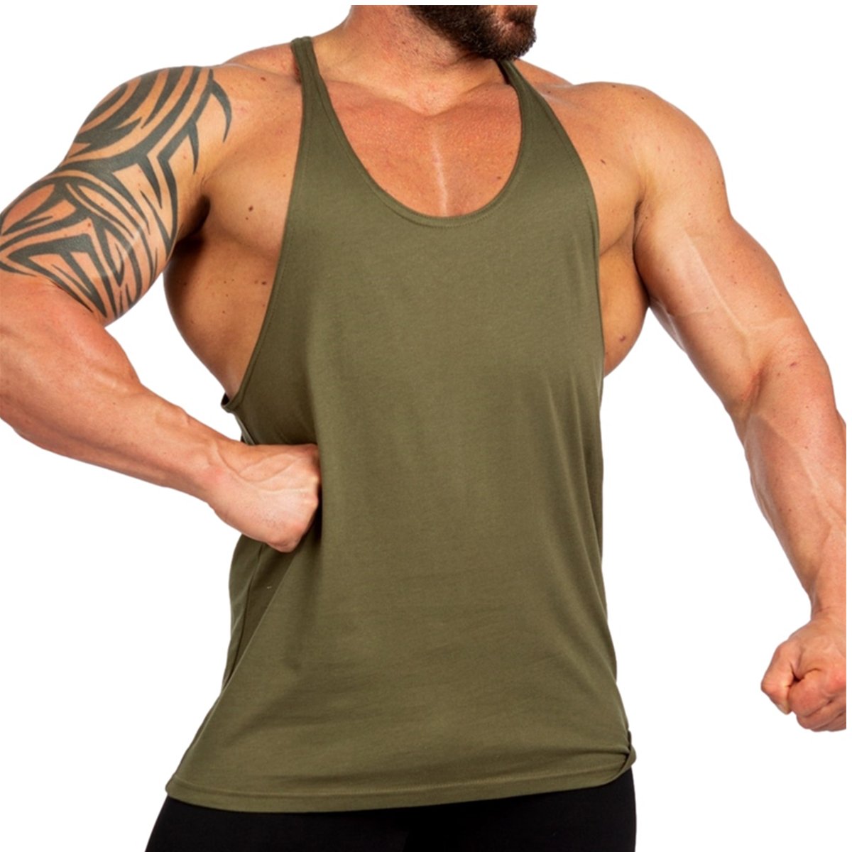 New Fashion Holes Style Designer Men Ribbed Sports Tank Top Muscle Tank Top Gym Work Out Super Thick T-shirt Summer Yoga Singlet