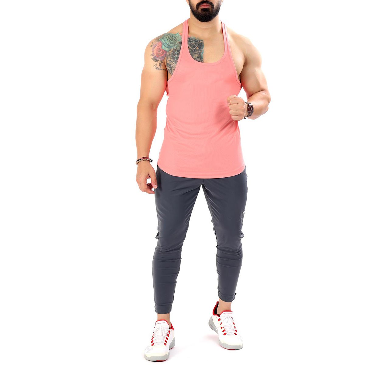 New Fashion Holes Style Designer Men Ribbed Sports Tank Top Muscle Tank Top Gym Work Out Super Thick T-shirt Summer Yoga Singlet
