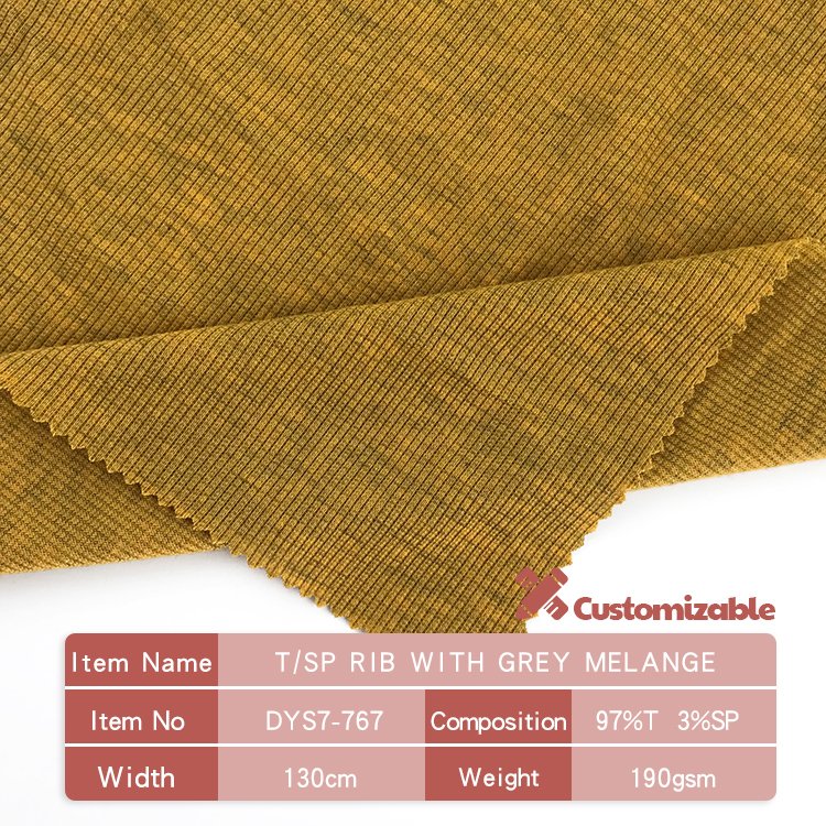 2020 shaoxing esse 97%polyester 3%spandex yarn dyed rib knitted fabric for sweater