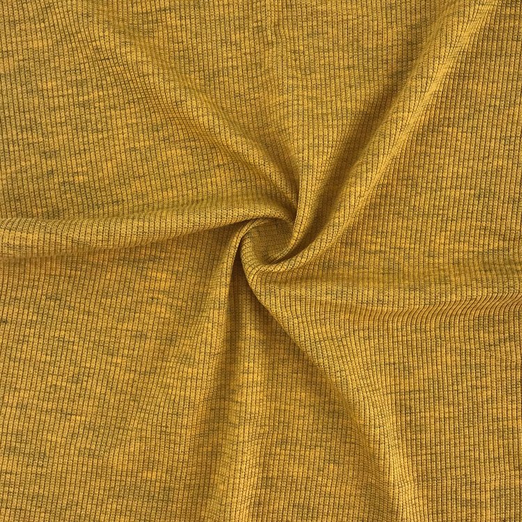 2020 shaoxing esse 97%polyester 3%spandex yarn dyed rib knitted fabric for sweater