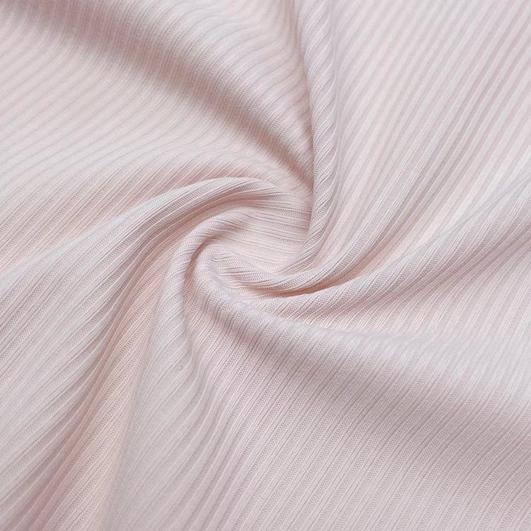 High quality ribbed 87% nylon 13% spandex 4 way stretch 2*2 knit 170GSM yoga rib fabric for sportswear bra