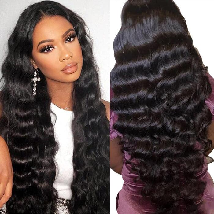 Cheap 4*4 13*4 HD Transparent Swiss Lace Front Wigs Human Hair, Natural Loose Deep Wave Wig Perruque Virgin Human Hair Vendors