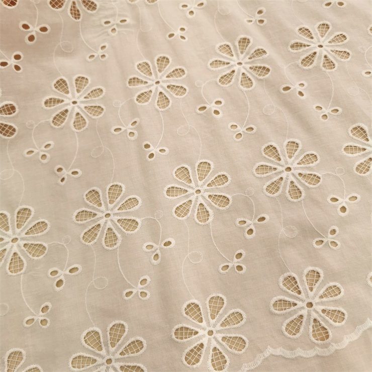 New fashionable skin-friendly soft European bridal dress fabric Dubai white guipure lace embroidery lace fabric wedding lace
