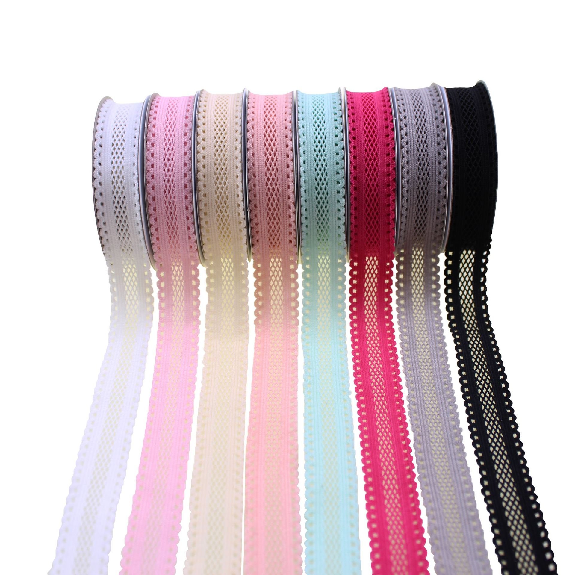 New Arrival 5/8'' Trim Lace Fabric Stretch Elastic Ribbon For DIY Crafts