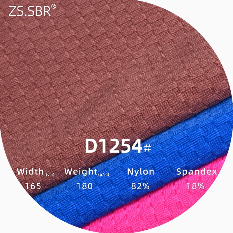 40D Nylon Warp Knitted Jacquard Honeycomb Stretch Fabric Three-dimensional Embossed Convex Square Air Sportswear/Dresses