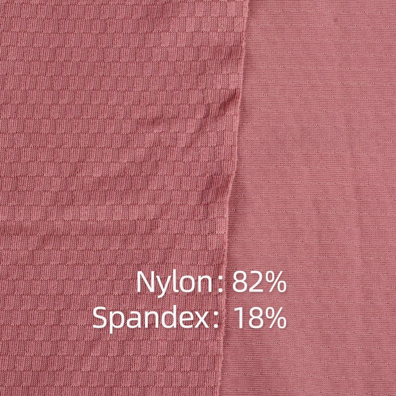 40D Nylon Warp Knitted Jacquard Honeycomb Stretch Fabric Three-dimensional Embossed Convex Square Air Sportswear/Dresses