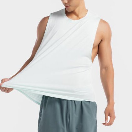 2024 Summer Custom Plain Ribbed Tank Tops High Quality Plus Size Gym Fitness Top Tanks For Men Ribbed Tank Top