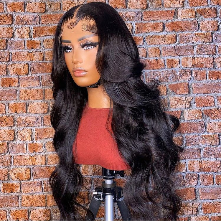 Body Wave 13*4 Lace Frontal Human Virgin Hair Wigs Full Cuticle Aligned Unprocessed Indian Virgin Hair Wigs Body Wave