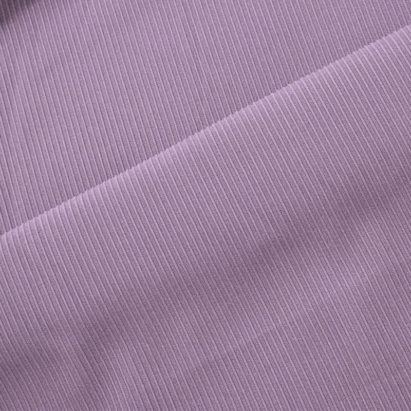 Wholesale rib knit 75 nylon 25 Spandex 4 way stretch striped ribbed fabric for bikini athletic activewear yoga bra legging