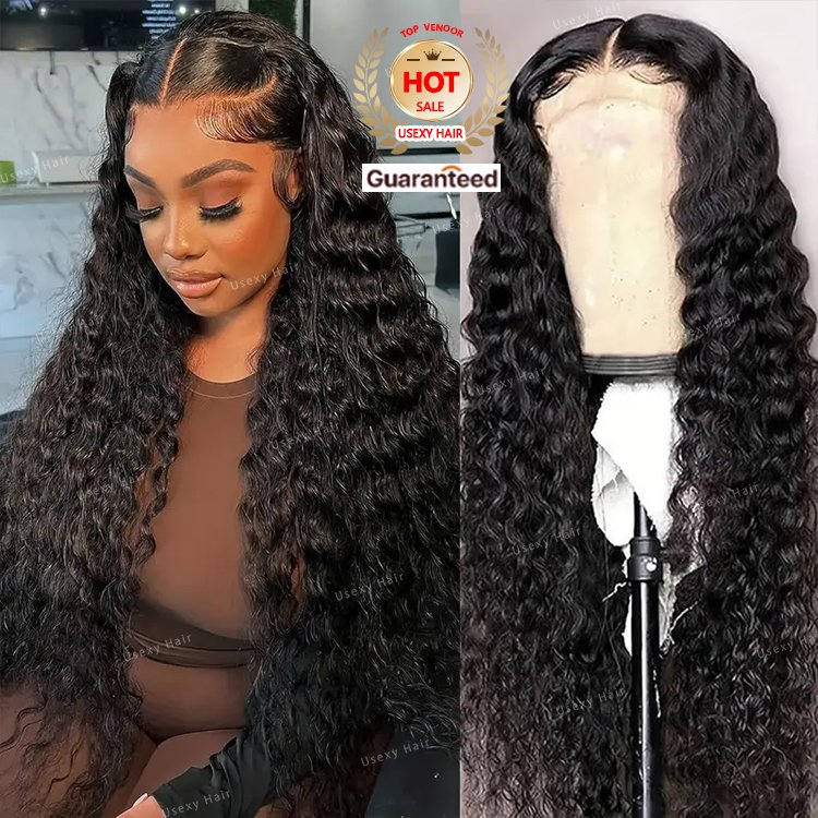 250 Density 30 40 Inch Deep Wave 13x4 Transparent Lace Front Wig Human Hair Brazilian Curly 13x6 HD Lace Frontal Wigs For Women