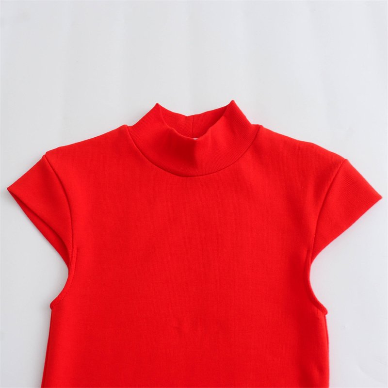 TAOP&ZA 24-4 spring and summer women's hot girl style slim half turtleneck long ribbed knit dress 4174308