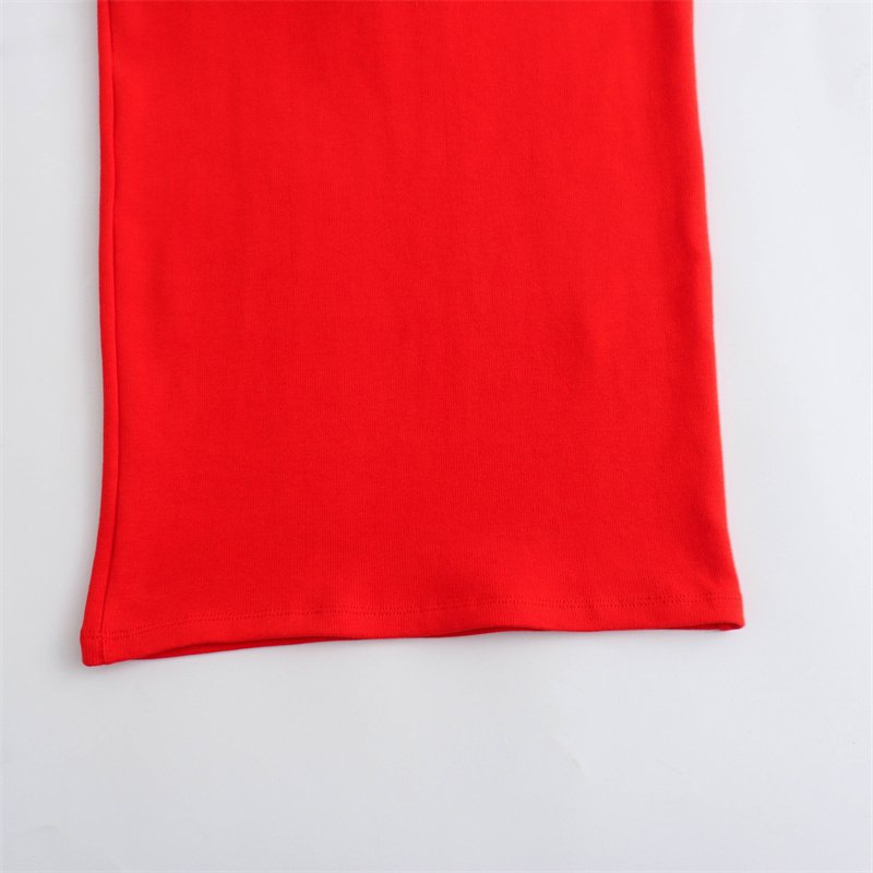 TAOP&ZA 24-4 spring and summer women's hot girl style slim half turtleneck long ribbed knit dress 4174308