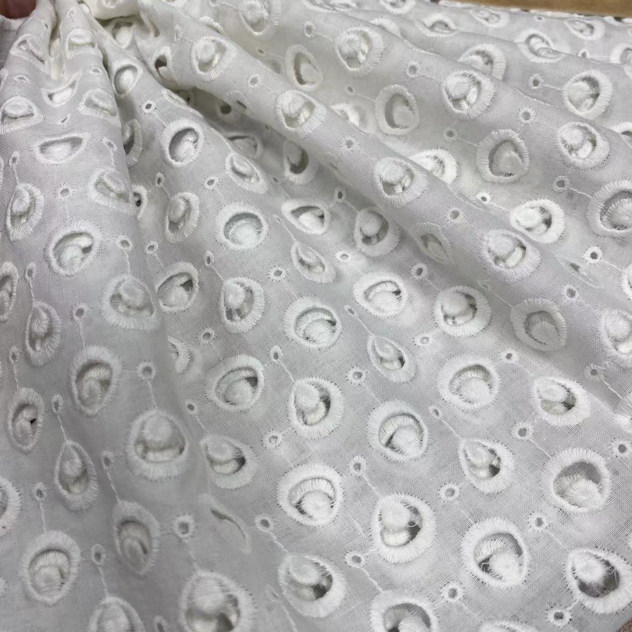 100%Cotton embroidery fabric ,cotton embroidery fabric with holes,Can be made clothing fabrics,Multi-color custom ,wholesale
