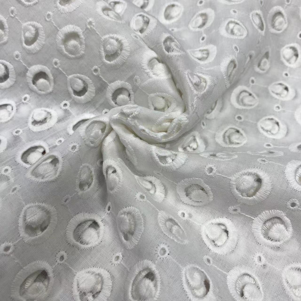 100%Cotton embroidery fabric ,cotton embroidery fabric with holes,Can be made clothing fabrics,Multi-color custom ,wholesale