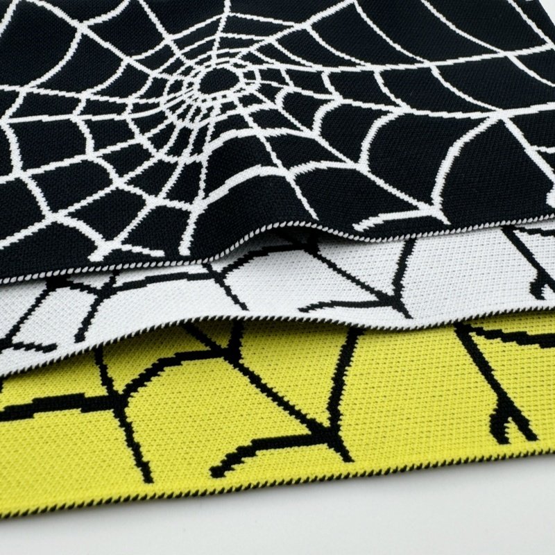 Customized Spider Net Jacquard Knitted cuff hem rib trim accessories
