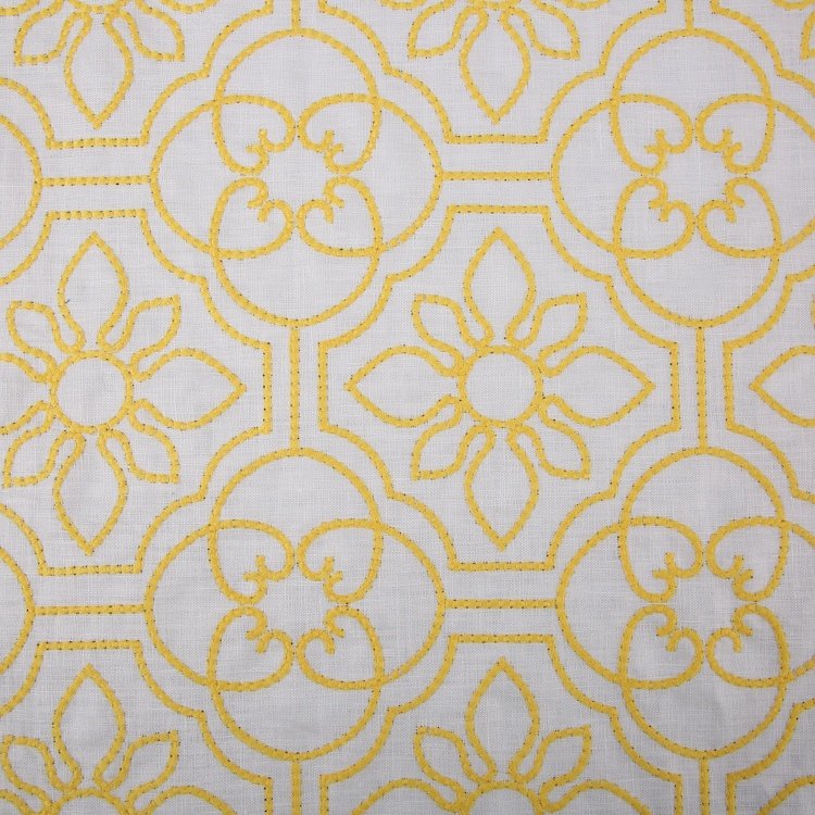 HA-17543 Wholesale textile flowers style 100% linen fabric garment with all over embroidery