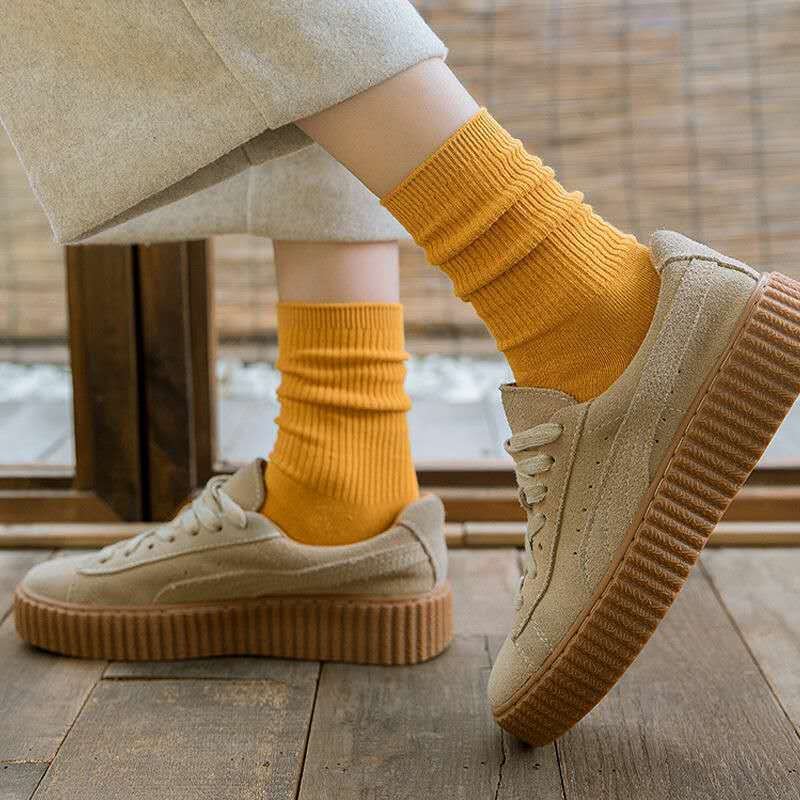 Sifot Wholesale Custom High Quality Wool Cotton Tube Solid Color Thick Women Sports Socks Ribbed