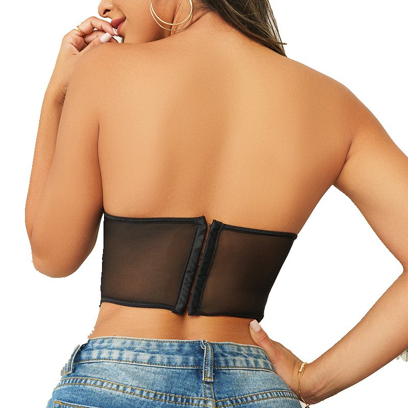 Women's Lace Fishbone Push Up Sleeveless Sexy Crop Tank Tops Undershirt Going Out Vest for women