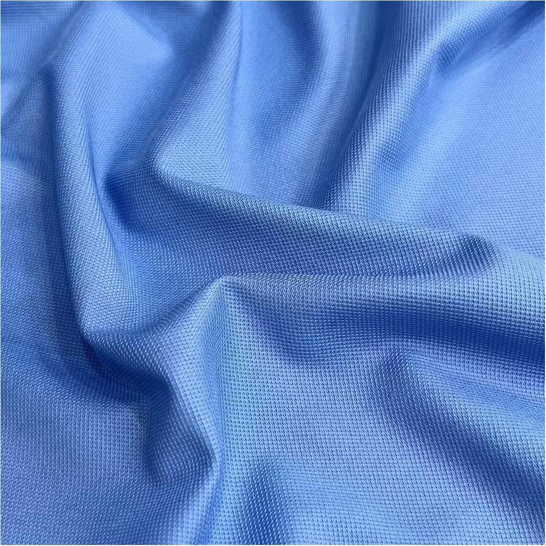 Polyester-spandex fabric 60g polyester high elastic jersey summer men's POLO shirt fabric in stock