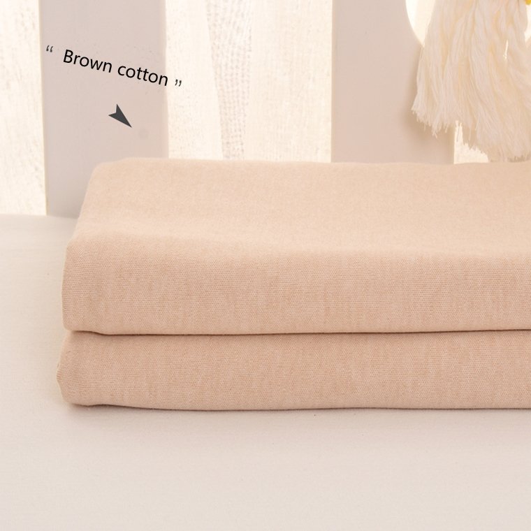 Organic natural colored cotton yarn, brown cotton, green cotton, 100% organic fabric 100% organic fabric knitted ribbed fabric