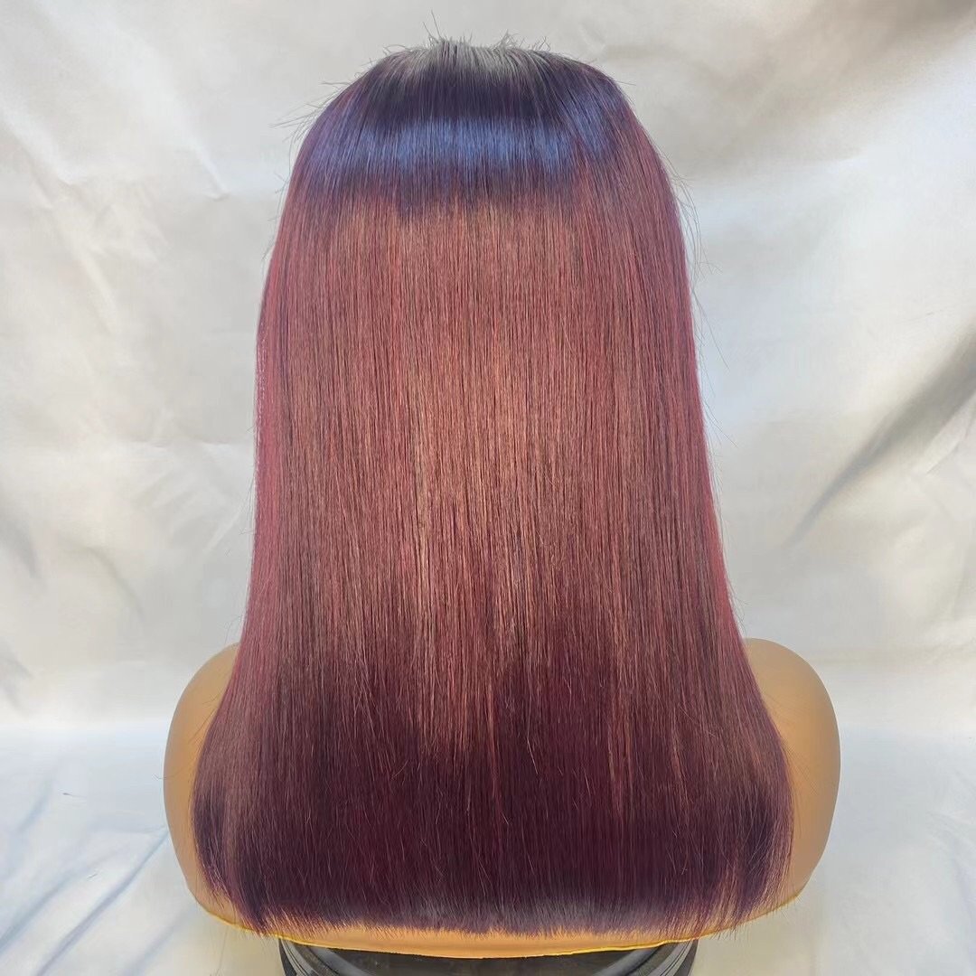 RG903 (US$66/piece) 99j 13x4 lace frontal bob wig Raw quality 200% density