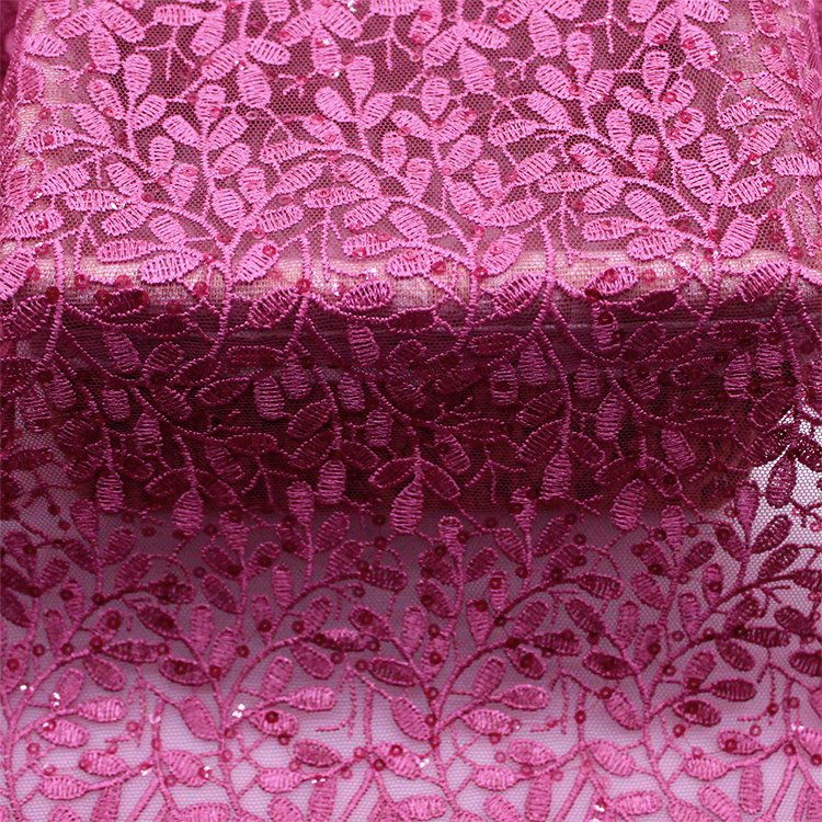 French lace luxury embroidery heavy lace wedding dress lace fabric with sequin fabric for women's clothing