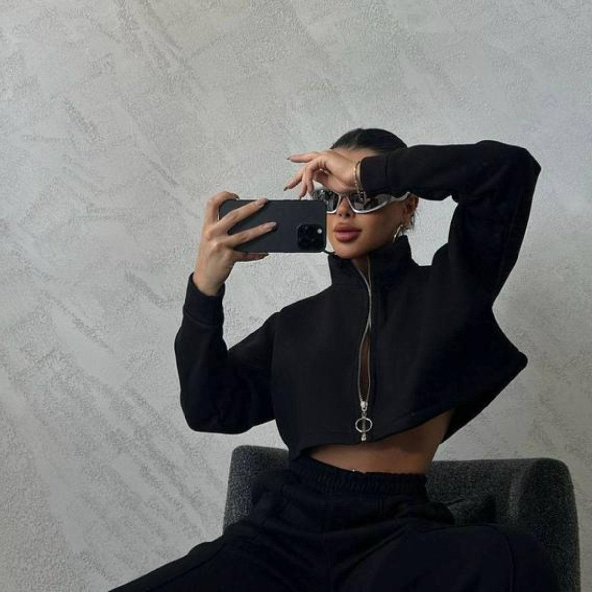 2023 Hot Selling Women's Pure Color Round Necklasm Long Sleeved Sweater Fashion Casual Trousers Set