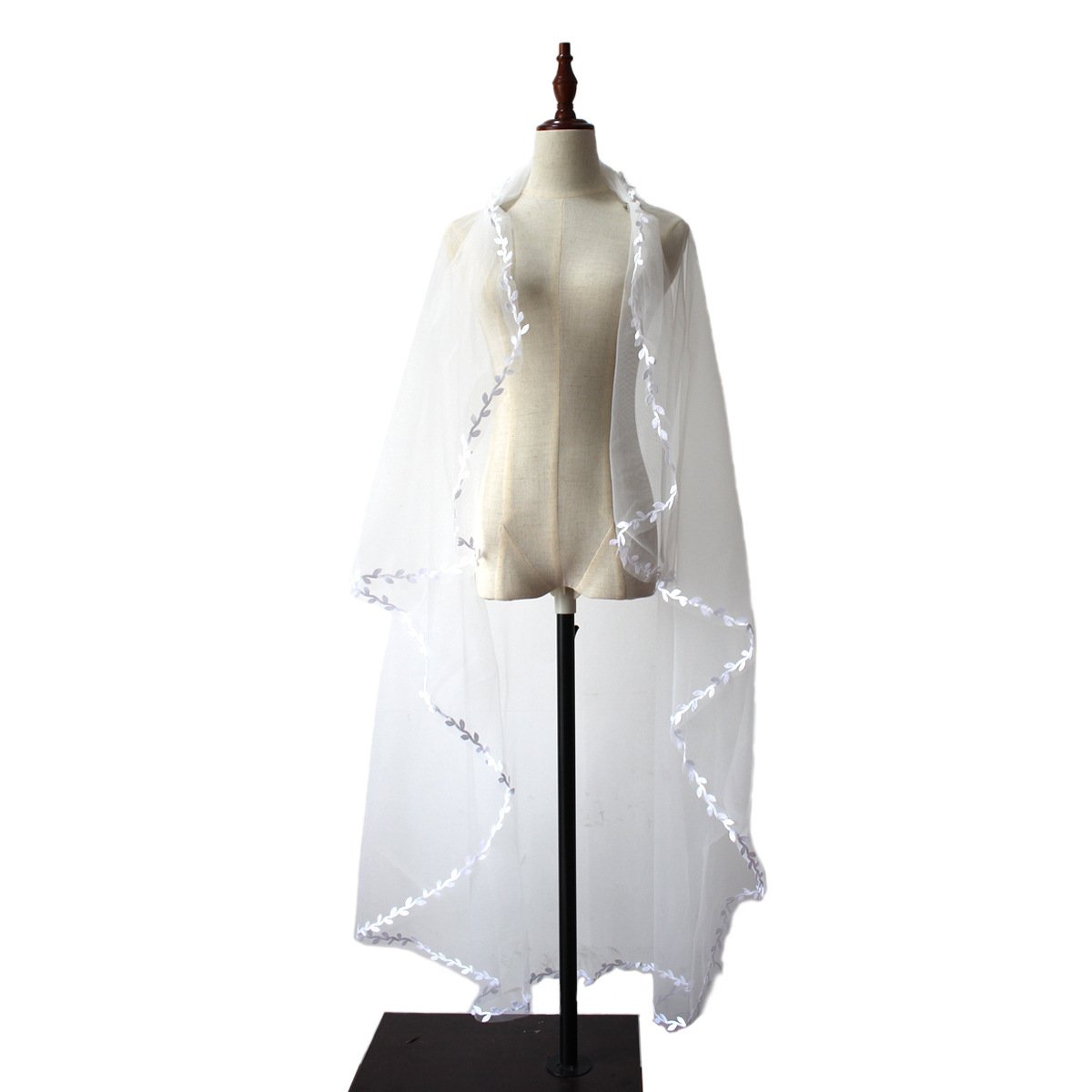 Vintage cap style bridal veil white super fairy lace wedding soft veil headdress