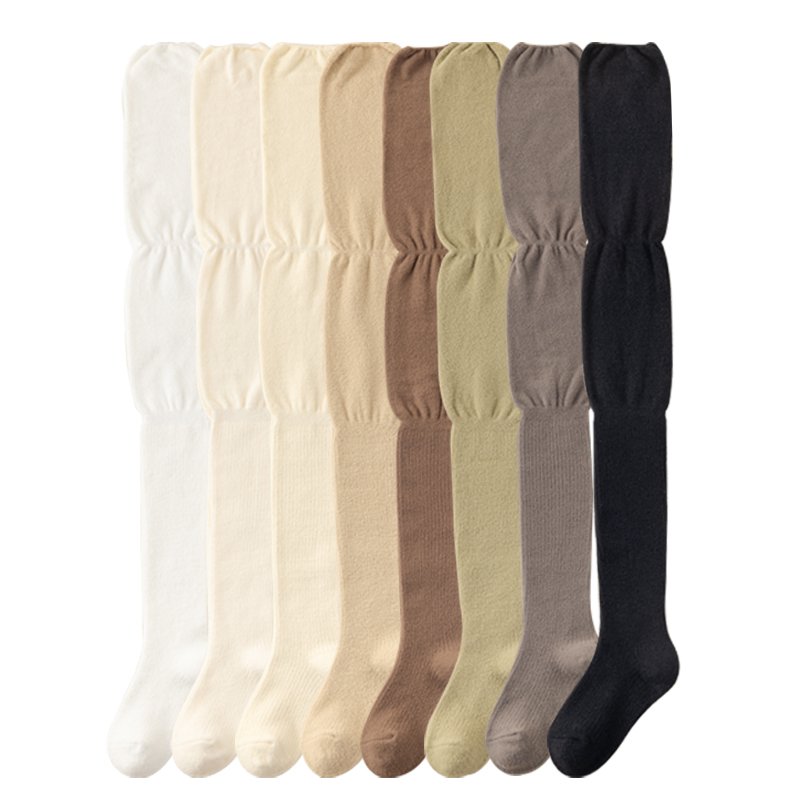 Women's Wool Socks for Autumn Winter Crew Length Sweat-Absorbent Ribbed Texture with Loose Cuff Knitted Techniques