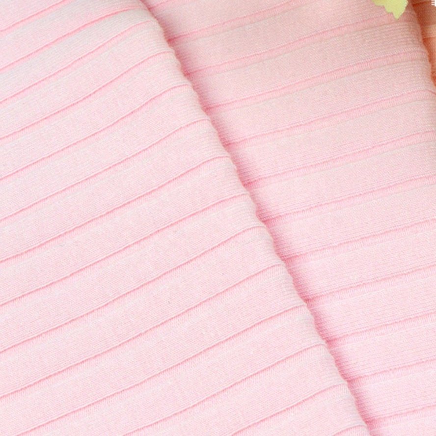 Cotton Spandex Stretch Knitting Ribbed Fabric For Ribbed Top