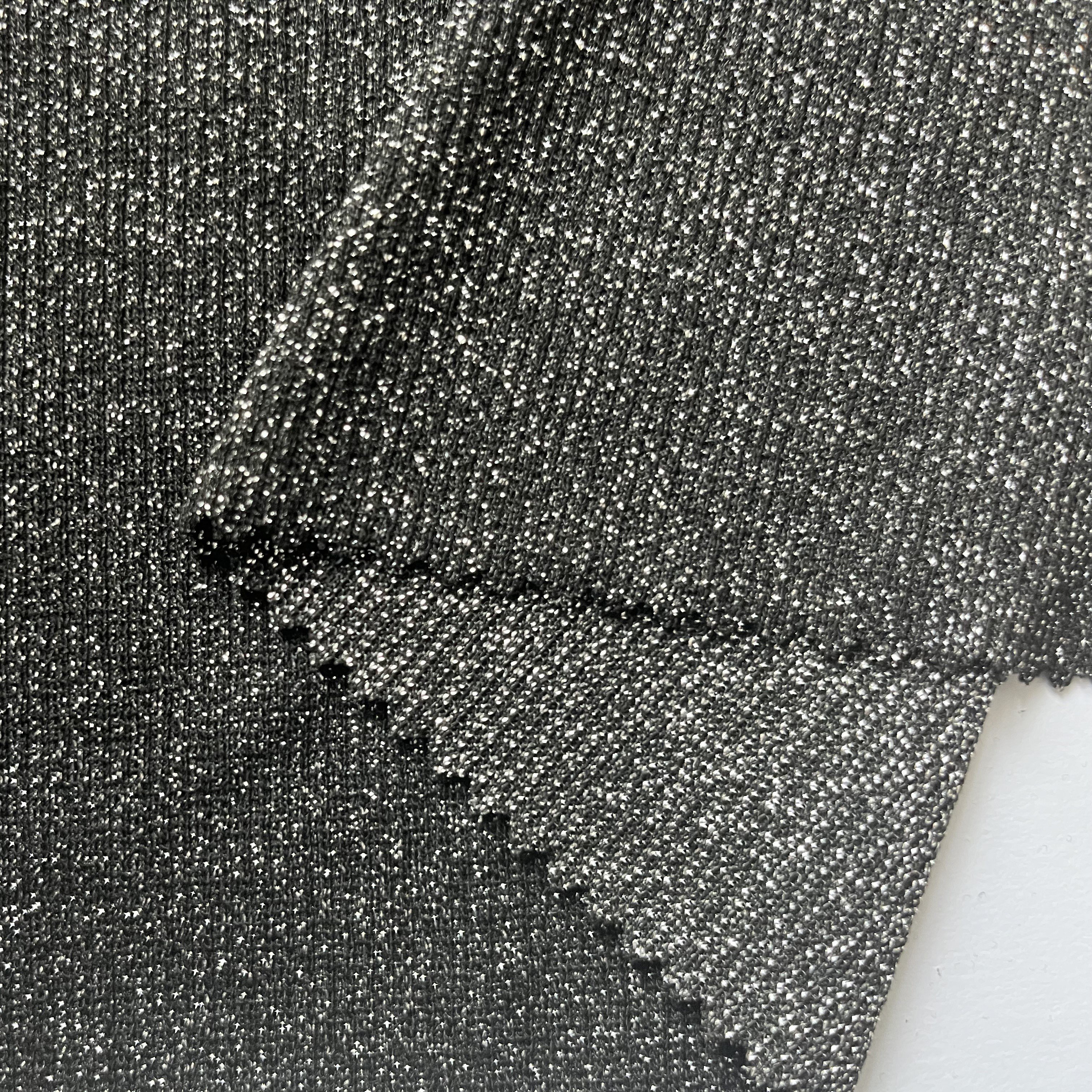High Quality Custom Rayon Lurex Spandex Metallic Rib Fabric Texture shiny dress