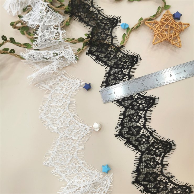 The new elastic eyelash Voile lace is used for clothing accessories decoration DIY accessories underwear and bra accessories
