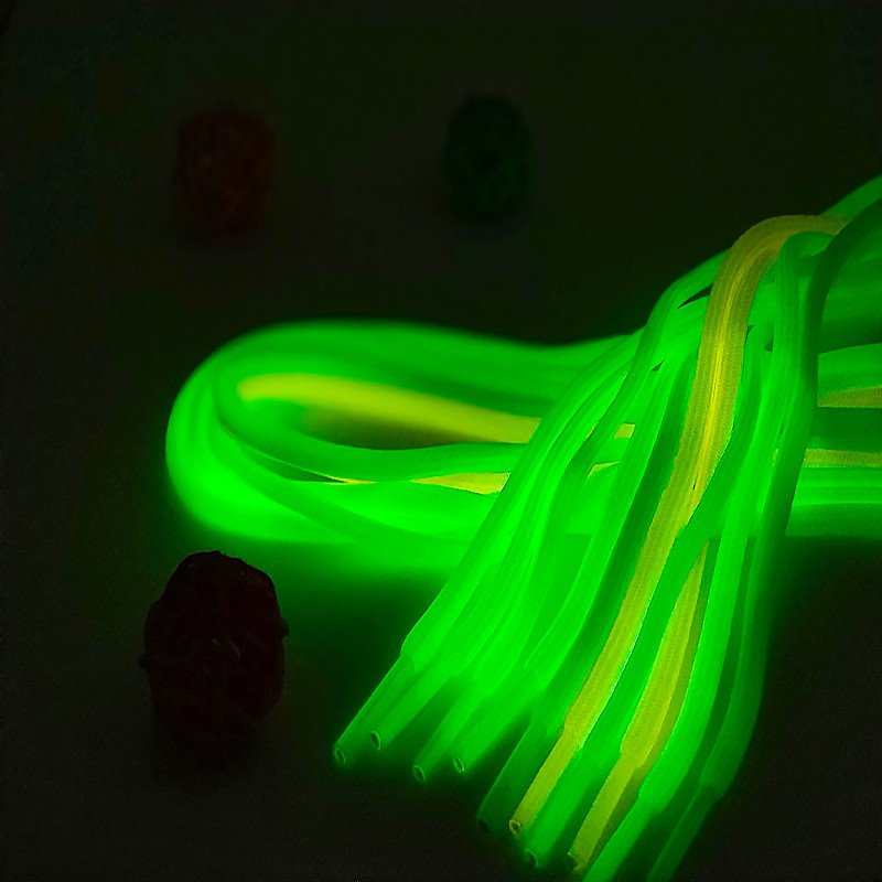 Yrunfeety Shoe Laces 4.5MM Round Luminous Shoelaces Fluorescent Shoe Laces Glow in the dark Shoe Lace 8 Colors Neon Shoelaces