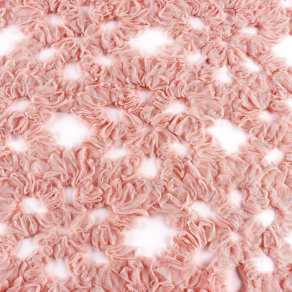 Wholesale price hollow embroidery mesh fabric net embroidery 3d lace fabric for artistic dress and home decorations