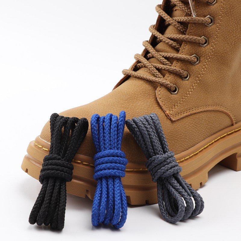 Hot Fashion Shoe lace Rope hiking laces bulk mountaineering shoelaces Striped round shoelace martin boot shoelaces