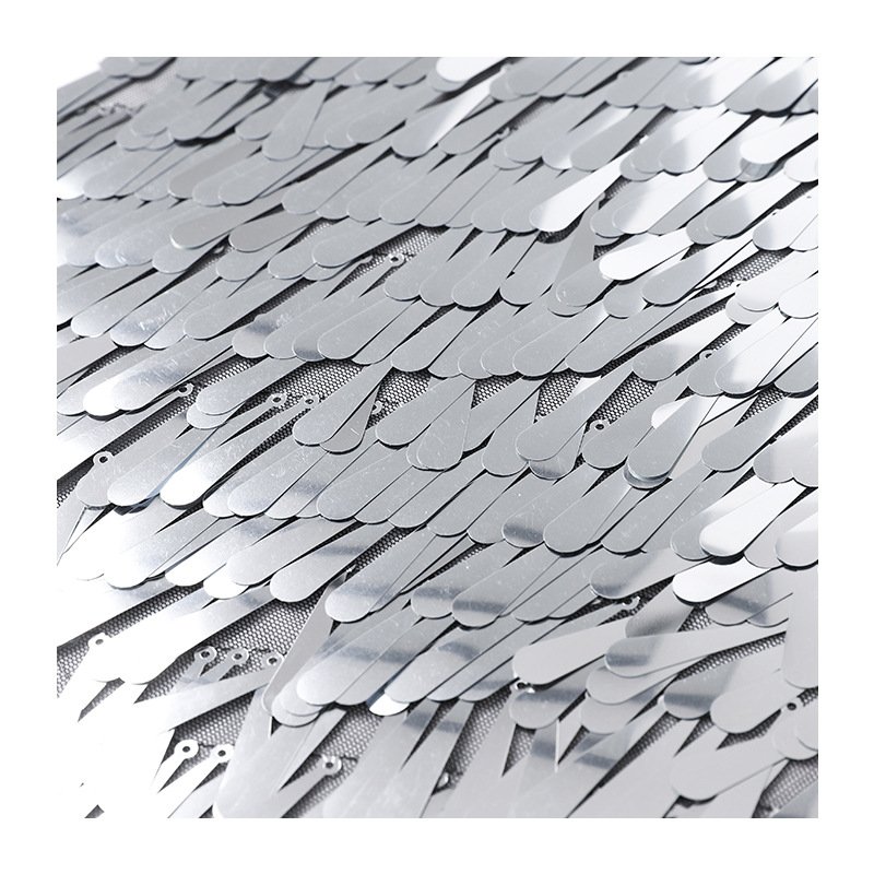 2023 New design luxury silver lace special sequin embroidery fabric for evening dress