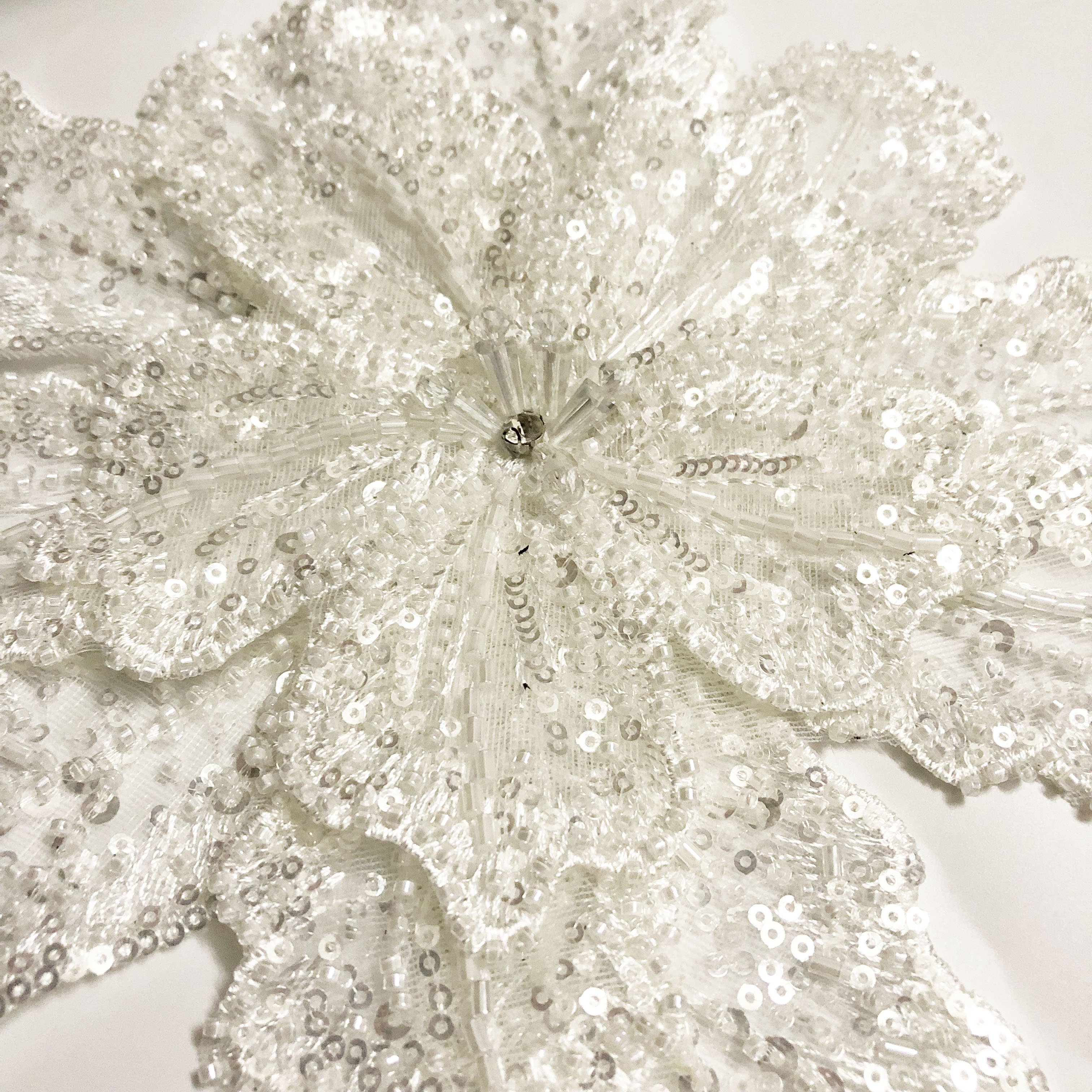 Multiple layers 3d floral embroidered beads and sequins lace applique for chest flower LT2769A