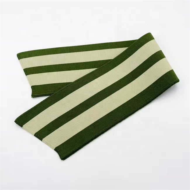 Customized striped knit Rib Collar elastic Ribbing 63% rayon 37% nylon garment accessories apply to polo shirt and casual wear