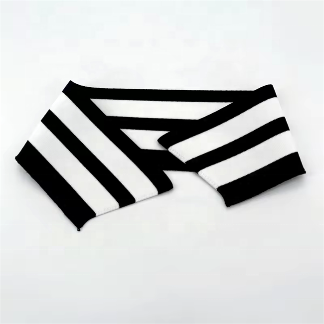 Customized striped knit Rib Collar elastic Ribbing 63% rayon 37% nylon garment accessories apply to polo shirt and casual wear